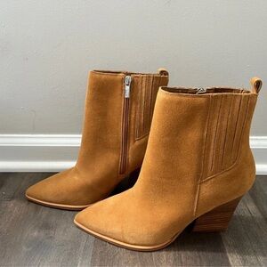 Marc Fisher Tan Suede Ankle Boots
